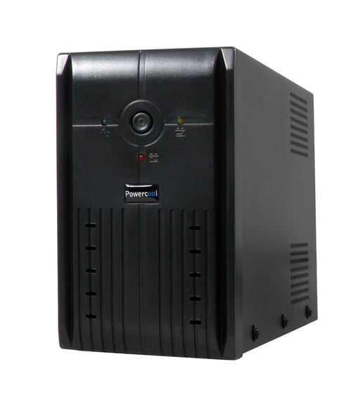 Powercool Smart UPS 650VA 2 x UK Plug, RJ45 x 2, USB LED Display