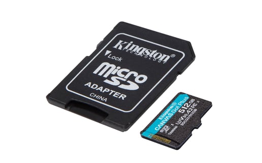 512GB Kingston Canvas Go! Plus UHS-1 (U3) microSD Card & Adaptor 