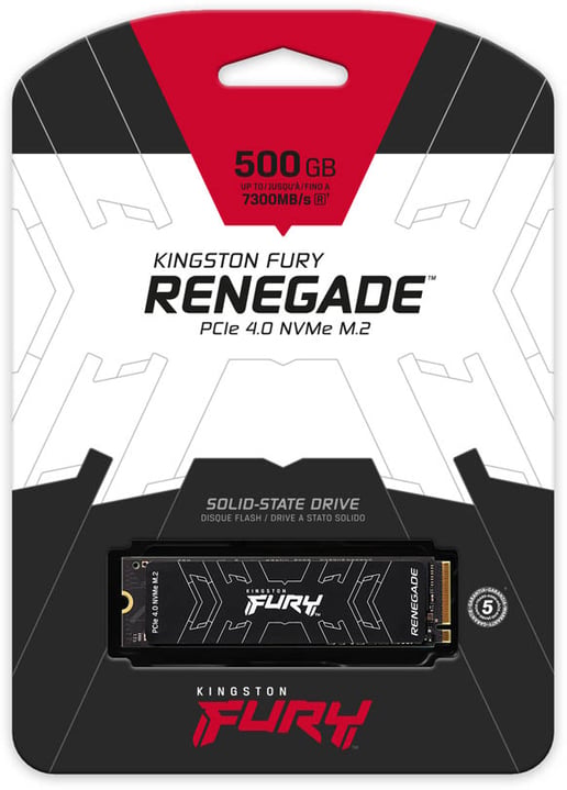 500GB Kingston FURY Renegade M.2 2280 PCI Express 4.0 x4 NVMe Solid State Drive