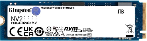1TB Kingston NV2 M.2 2280 PCI Express 4.0 x4 NVMe Solid State Drive