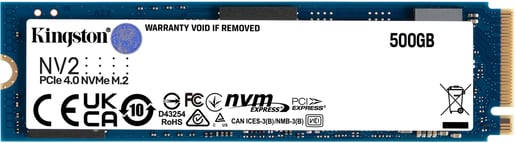 500GB Kingston NV2 M.2 2280 PCI Express 4.0 x4 NVMe Solid State Drive