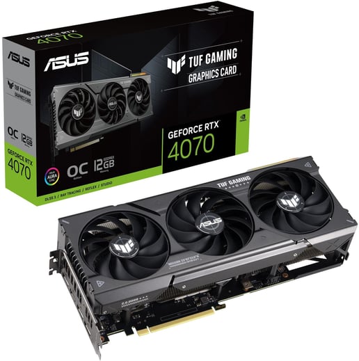 ASUS GeForce RTX 4070 TUF OC 12GB GDDR6X Graphics Card