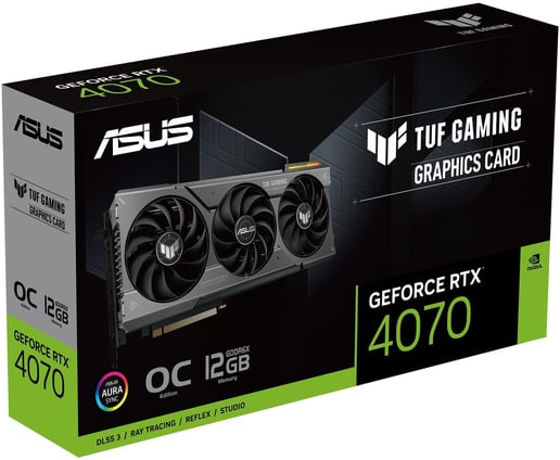ASUS GeForce RTX 4070 TUF OC 12GB GDDR6X Graphics Card