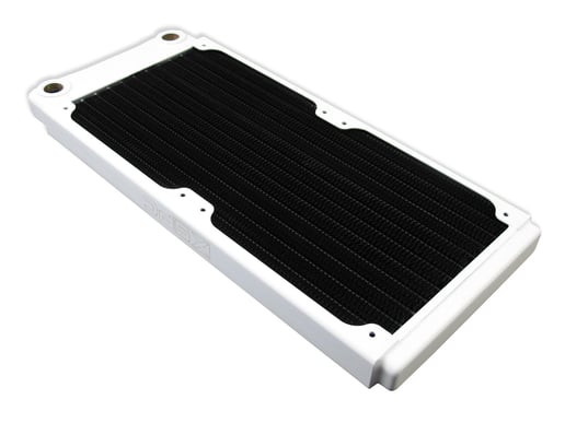 XSPC TX240 Ultra Thin Copper Dual Fan Radiator - White