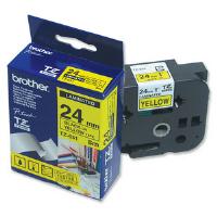 Brother TZe-651 (24mm x 8m) Black On Yellow Laminated Labelling Tape