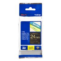Brother P-touch TZe-354 (24mm x 8m) Gold On Black Laminated Labelling Tape