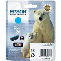Epson Polar Bear 26 Cyan Claria Premium Ink Cartridge (Non Tagged)