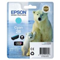 Epson Polar Bear 26 Cyan Claria Premium Ink Cartridge (Non Tagged)
