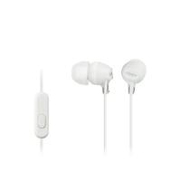 Sony MDR-EX15AP Headphones (White) with In-Line Microphone