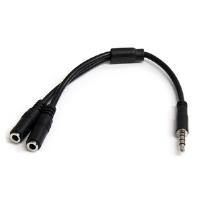 StarTech.com 3.5mm 4-pin to 2 x 3-pin 3.5mm Headset Adaptor - M/F