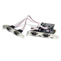 StarTech.com PEX4S553 4 Port PCI Express Card RS232 Serial Adaptor Card with 16550 UART
