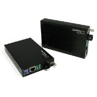 StarTech.com 10/100 Mbps Ethernet Single Mode WDM Fiber Media Converter Kit SC 20km