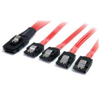 StarTech.com 1m Serial Attached SCSI SAS Cable - SFF-8087 to 4x Latching SATA