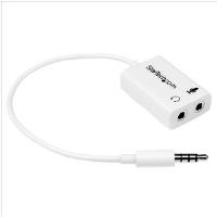 StarTech.com 3.5mm 4 Position to 2x3 Position 3.5mm Headset Splitter Adaptor M/F - White