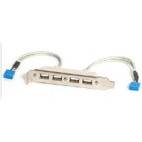 StarTech.com 4 Port USB A Female Slot Plate Adaptor