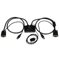 StarTech.com 2-Port USB VGA Cable KVM Switch - USB Powered with Remote Switch