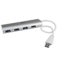 StarTech.com 4 Port USB Hub Aluminum Compact USB 3.0 Hub For Mac