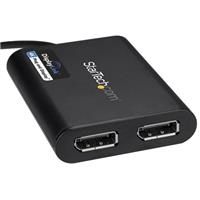 StarTech.com USB-A to Dual DisplayPort Adaptor 4K 60Hz (Black)