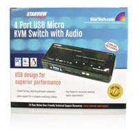 StarTech.com  SV411KUSB - KVM / audio switch - USB - 4 ports - 1 local user