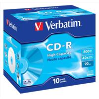 Verbatim CD-R 40x 800MB 90min Hi Capacity Jewel Case (10 Pack)