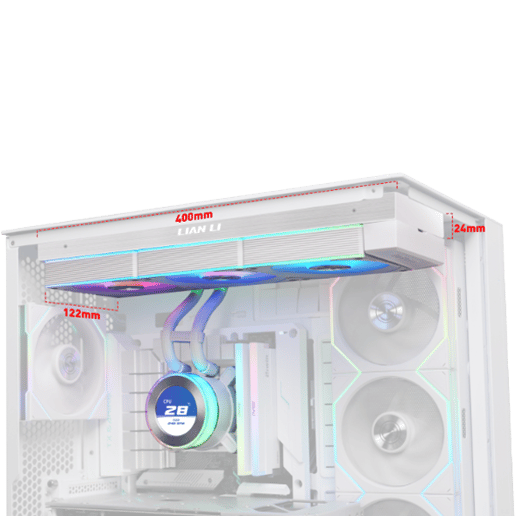 Lian Li HydroShift II LCD-C 360R 360mm AIO CPU Cooler - White