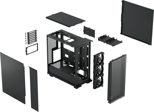Fractal Epoch Mid Tower Gaming Case - Black 