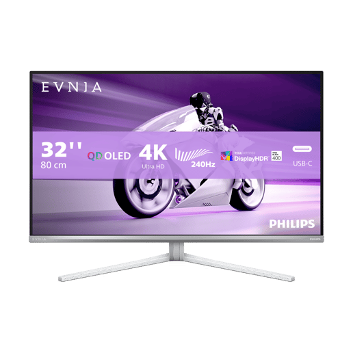 Philips Evnia 32M2N8900 32" 4K Gaming Monitor - QD-OLED, 240Hz, 0.03ms, Speakers