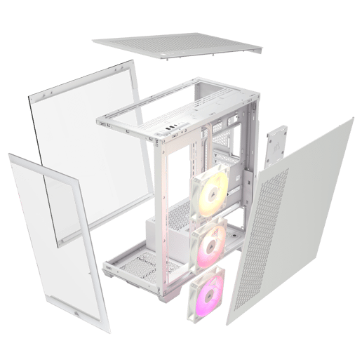 Corsair 3500X ARGB Mid Tower Case - White 