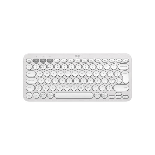 Logitech Pebble Keys 2 K380s Wireless Keyboard - Tonal White