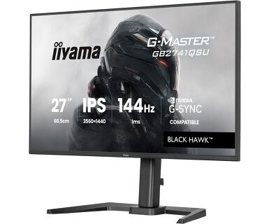 iiyama GB2741QSU-B1 27" Gaming Monitor - IPS, 144Hz, 1ms, Speakers, HDMI, DP