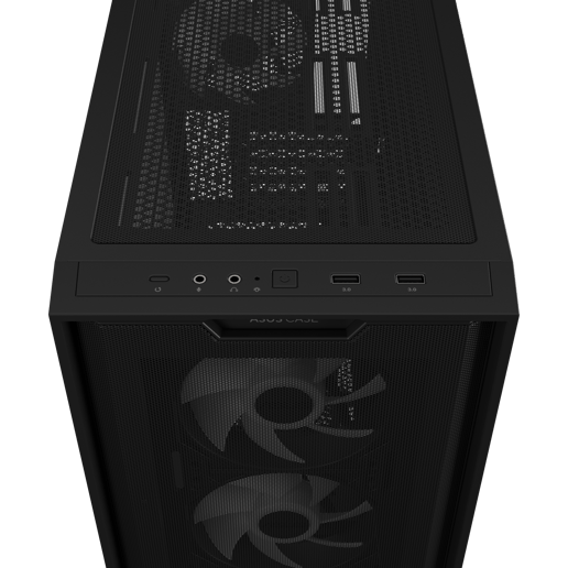 ASUS A21 PLUS Mid Tower Gaming Case - Black 