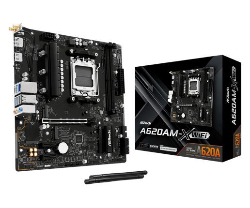 ASRock A620AM-X mATX Motherboard for AMD AM5 CPUs