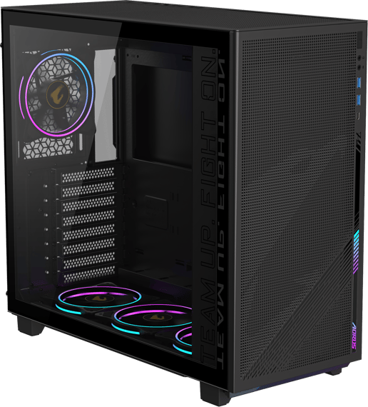 Gigabyte AORUS C400 GLASS Mid Tower Gaming Case - Black 
