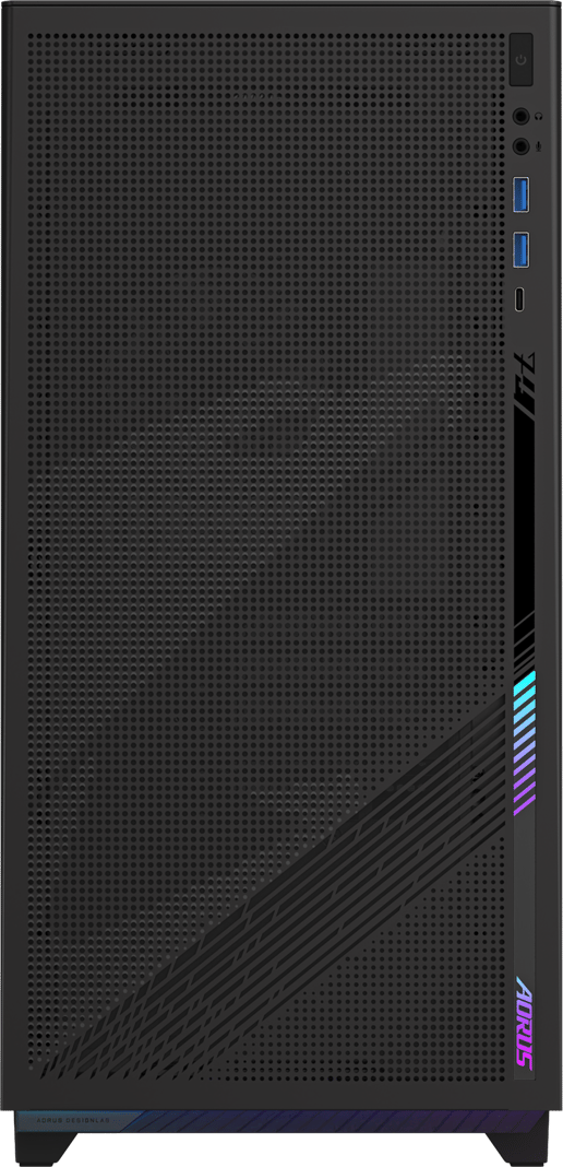 Gigabyte AORUS C400 GLASS Mid Tower Gaming Case - Black 
