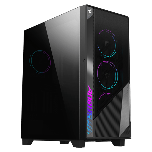 Gigabyte AORUS C500 GLASS Mid Tower Gaming Case - Black 