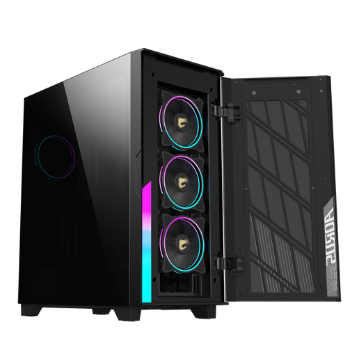 Gigabyte AORUS C500 GLASS Mid Tower Gaming Case - Black 