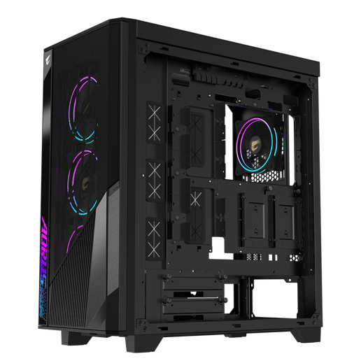Gigabyte AORUS C500 GLASS Mid Tower Gaming Case - Black 