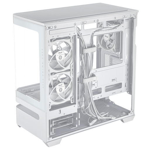 ASUS Prime AP202 ARGB Mid Tower Gaming Case - White 