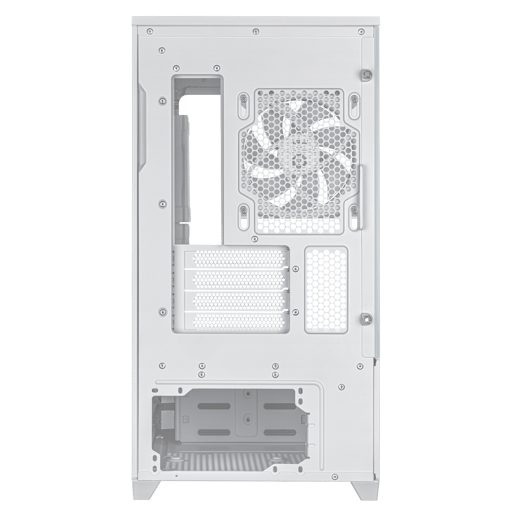 ASUS Prime AP202 ARGB Mid Tower Gaming Case - White 