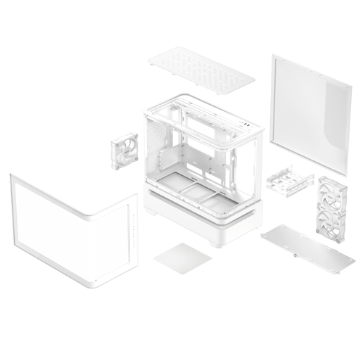 ASUS Prime AP202 ARGB Mid Tower Gaming Case - White 
