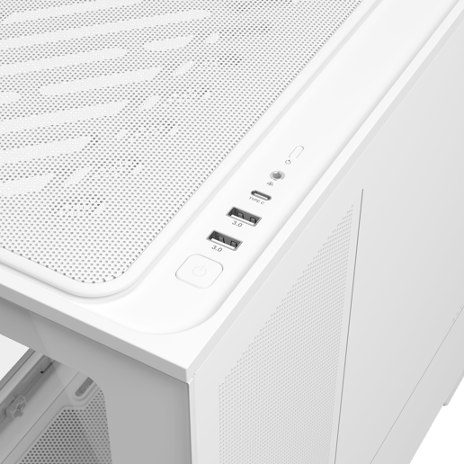 ASUS Prime AP202 ARGB Mid Tower Gaming Case - White 