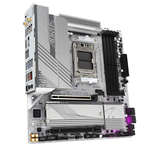 Gigabyte B650M AORUS ELITE AX ICE mATX Motherboard for AMD Socket AM5 CPUs