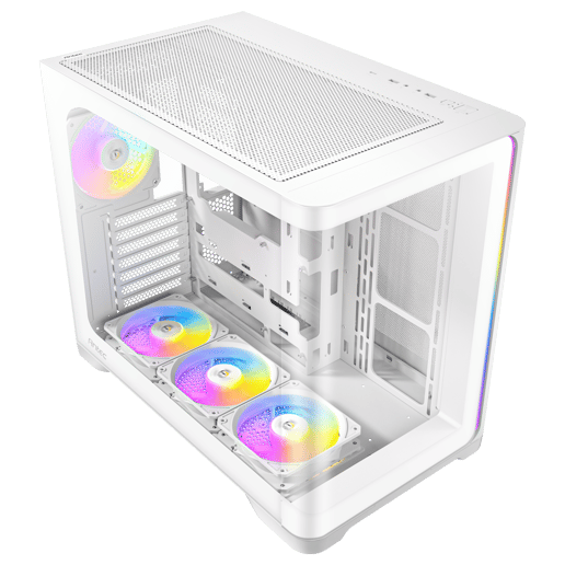 Antec C5 Curve ARGB Mid Tower Gaming Case - White 
