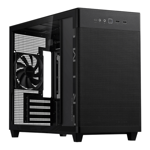 ASUS Prime AP201 TG Mid Tower Gaming Case - Black 