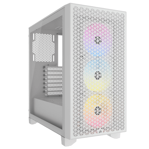 Corsair 3000D RGB AIRFLOW Mid Tower Gaming Case - White 