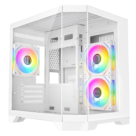 CiT DS240 Micro Tower Gaming Case - White 