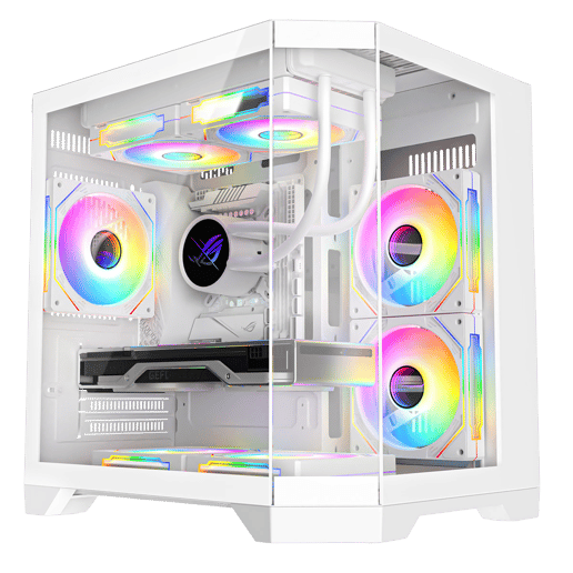 CiT DS240 Micro Tower Gaming Case - White 