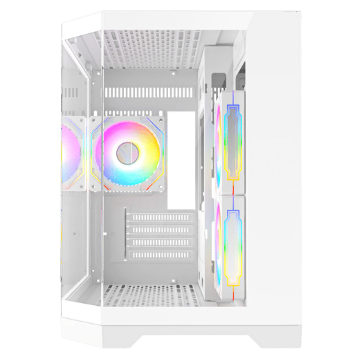 CiT DS240 Micro Tower Gaming Case - White 