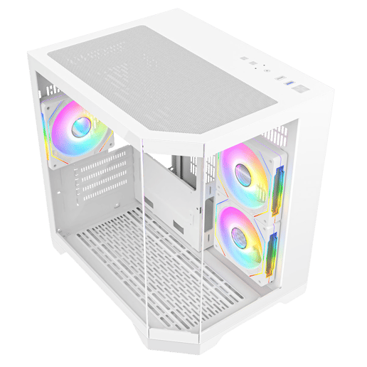 CiT DS240 Micro Tower Gaming Case - White 