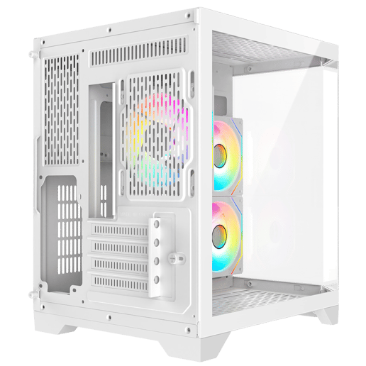 CiT DS240 Micro Tower Gaming Case - White 